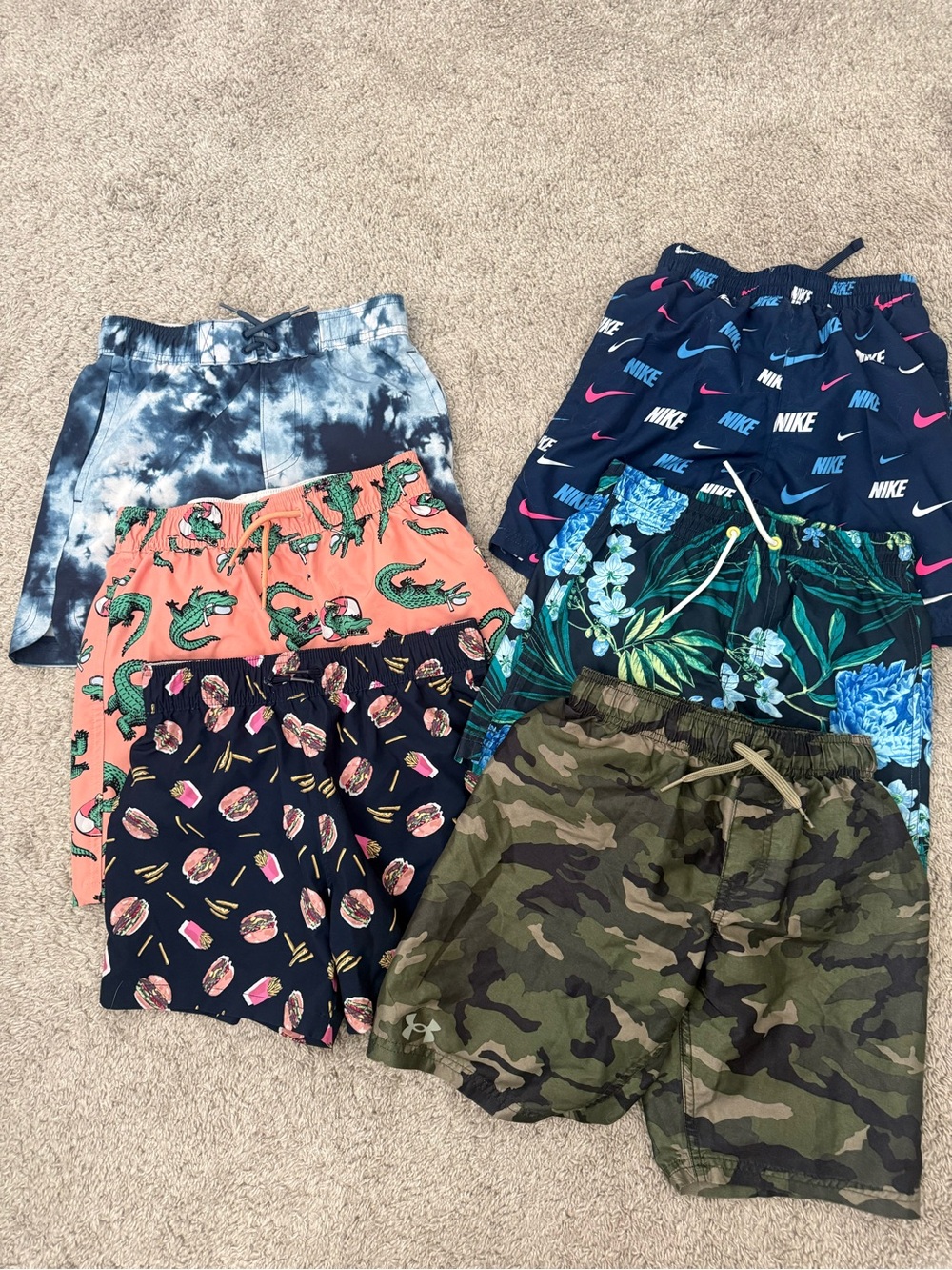 Abercrombie & Fitch, Nike, Under Armour and Old Navy Swim Trunks